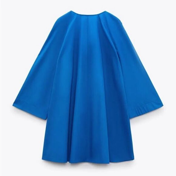 ZARA VOLUMINOUS MINI DRESS - Picture 8 of 9